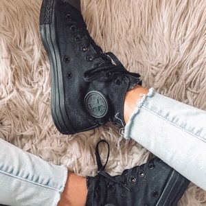 black high-top converse